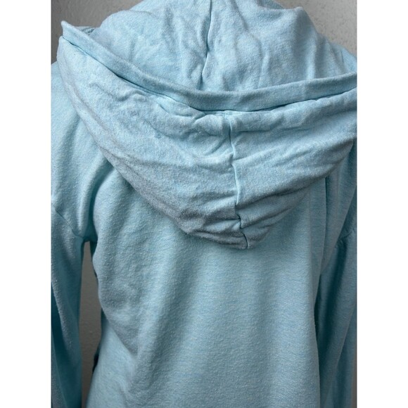 Athleta No Rush Drawstring V-Neck Sweatshirt Pullover Hoodie -Teal Size Small - Picture 7 of 11